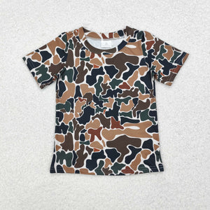 Camo Beige Boys Short Sleeve Top