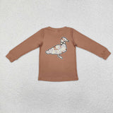 Camo Duck Brown Boys Long Sleeve Top