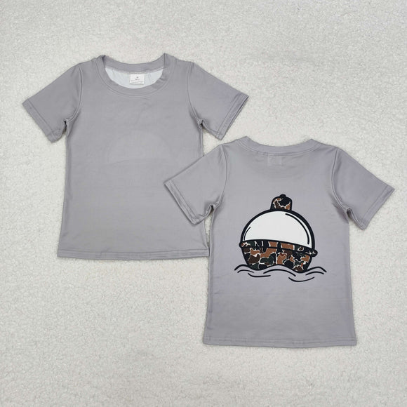 Camo Float Gray Boys Short Sleeve Top