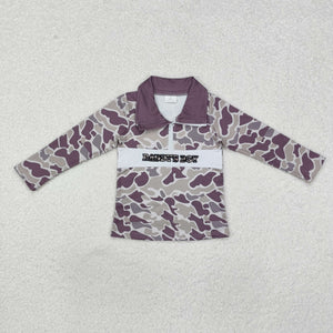 Daddy's Boy Camo Polo Boys Long Sleeve Top