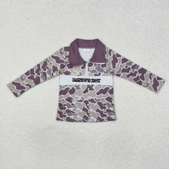 Daddy's Boy Camo Polo Boys Long Sleeve Top