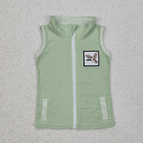 Duck Stripe Green Waistcoat Boys Sleeveless Top