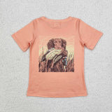 Dog Duck Orange Boys Short Sleeve Top