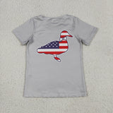 Duck Gray Boys 4th of July Top