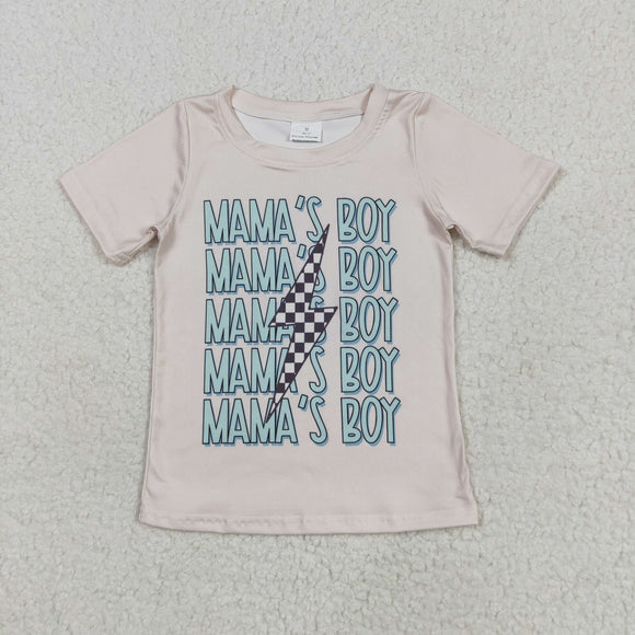Kids Mama's Boy Lightning Mommy & Me Boys Short Sleeve Top