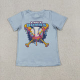 Bombs Sky Blue Boys Short Sleeve Top
