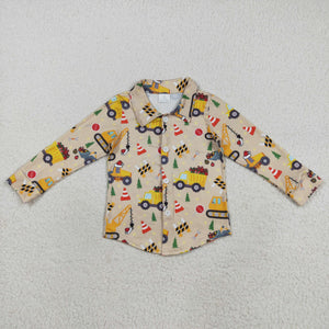 Truck Engineering Vehicle Polo Boys Christmas Top