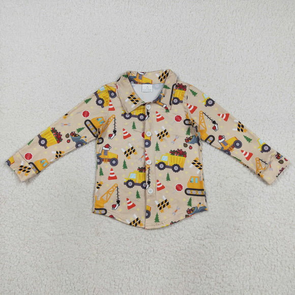 Truck Engineering Vehicle Polo Boys Christmas Top