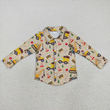 Truck Engineering Vehicle Polo Boys Christmas Top