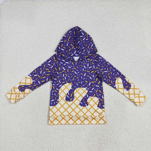 Waffle Ice Cream Purple Boys Hoodie Top