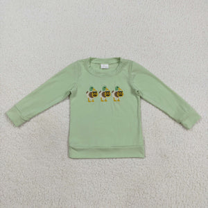 Pumpkin Duck Green Boys Halloween Top
