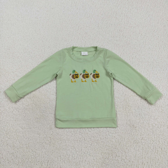 Pumpkin Duck Green Boys Halloween Top
