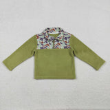 Camo Green Pullover Boys Plush Coat