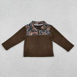 Camo Brown Pullover Boys Plush Coat
