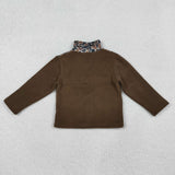 Camo Brown Pullover Boys Plush Coat