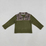 Camo Green Pullover Boys Plush Coat