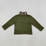 Camo Green Pullover Boys Plush Coat