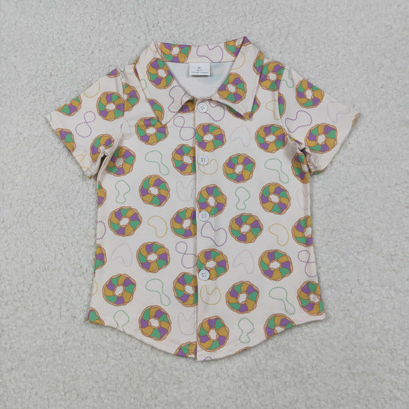 Donut Neckless Boys Mardi Gras Top