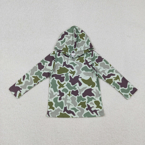 Green Camo Boys Hoodie Top