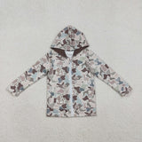Kids Deer Dog Camo Zipper Mommy & Me Boys Hoodie Top