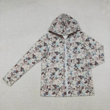 Men Adult Deer Dog Camo Hoodie Top