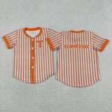 Team Orange Stripe Boys Short Sleeve Top