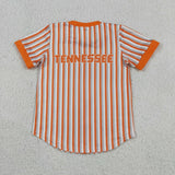 Team Orange Stripe Boys Short Sleeve Top