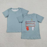 Baseball Bluish Boys Short Sleeve Top