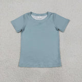 Baseball Bluish Boys Short Sleeve Top
