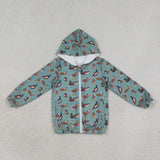 Duck Pattern Zipper Boys Hoodie Top