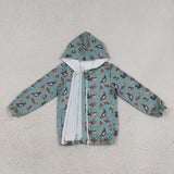 Duck Pattern Zipper Boys Hoodie Top