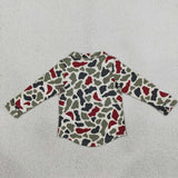 Hat Red Green Camo Polo Boys Christmas Top