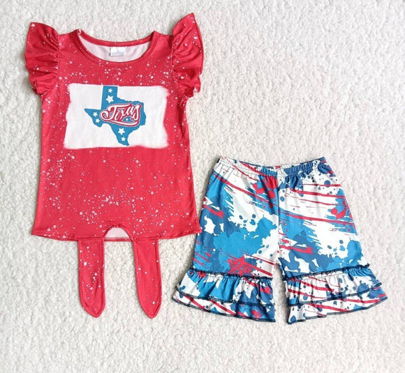 Promotional Red Blue Girls 4th of July Outfits