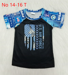 Blue Black Boys 4th of July Top