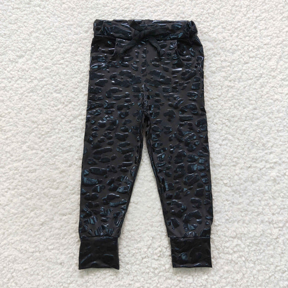 Leopard Print Black Legging Girls Pants