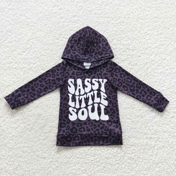 Sassy Little Soul Leopard Print Girls Hoodie Top