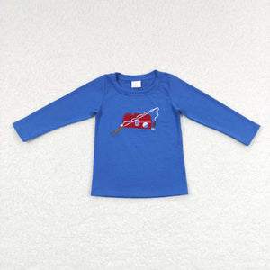 Fishing Blue Boys Long Sleeve Top