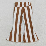 Kids Mommy & Me Chocolate Stripe Flared Girls Jeans Pants