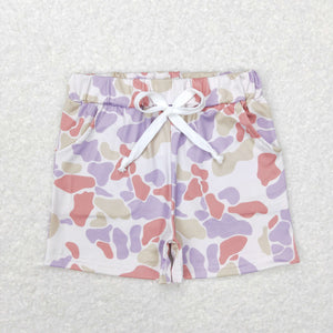 Camo Light Green Brown Boys Shorts