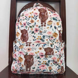 Floral Cow Backpack