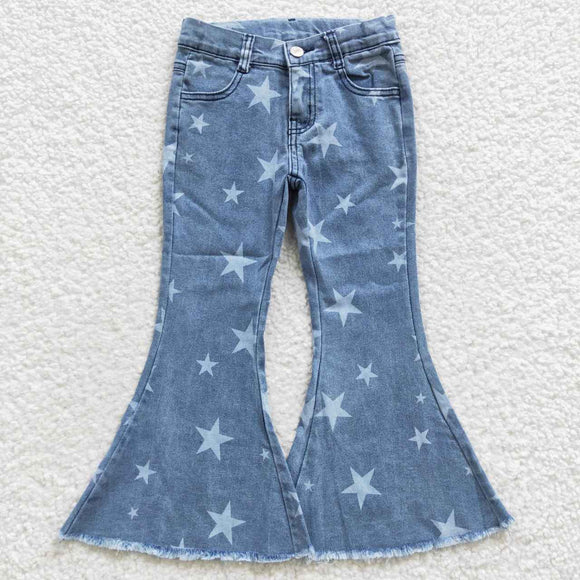 Stars Light Flared Girls Jeans Pants