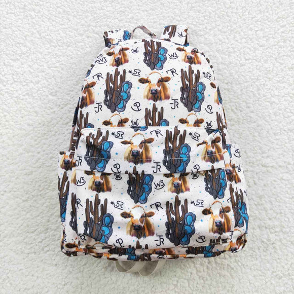 Aztec Cactus Highland Cow Backpack