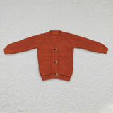 Orange Buttons Girls Cardigan Sweaters