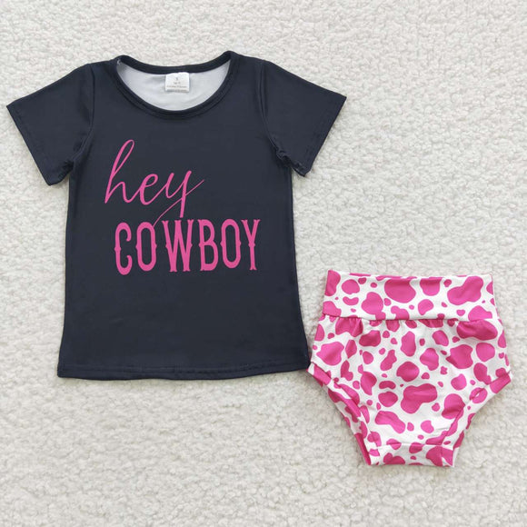 Hey Cowboy Black Bummies Sets