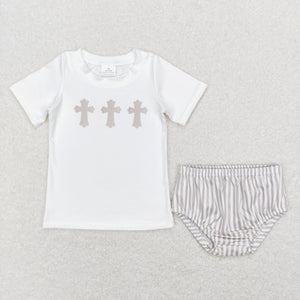 Cross Stripe Easter Bummies Sets