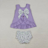 Floral Goose Purple Ruffles