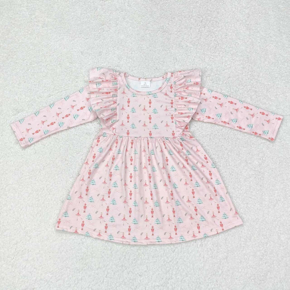 Cartoon Ballet Pink Girls Christmas Dress