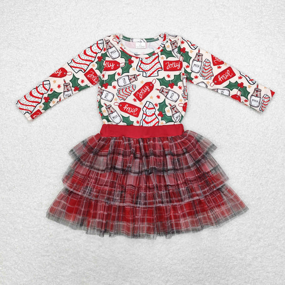 Milk Cookie Gauze Skirt Girls Christmas Dress