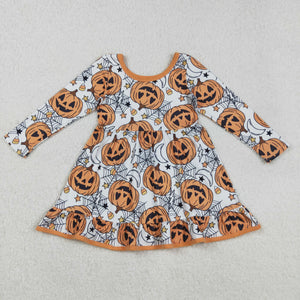Pumpkin Candy Orange Girls Halloween Dress