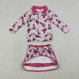 Pop Hot Pink Athletic Shorts Girls Skirt Sets